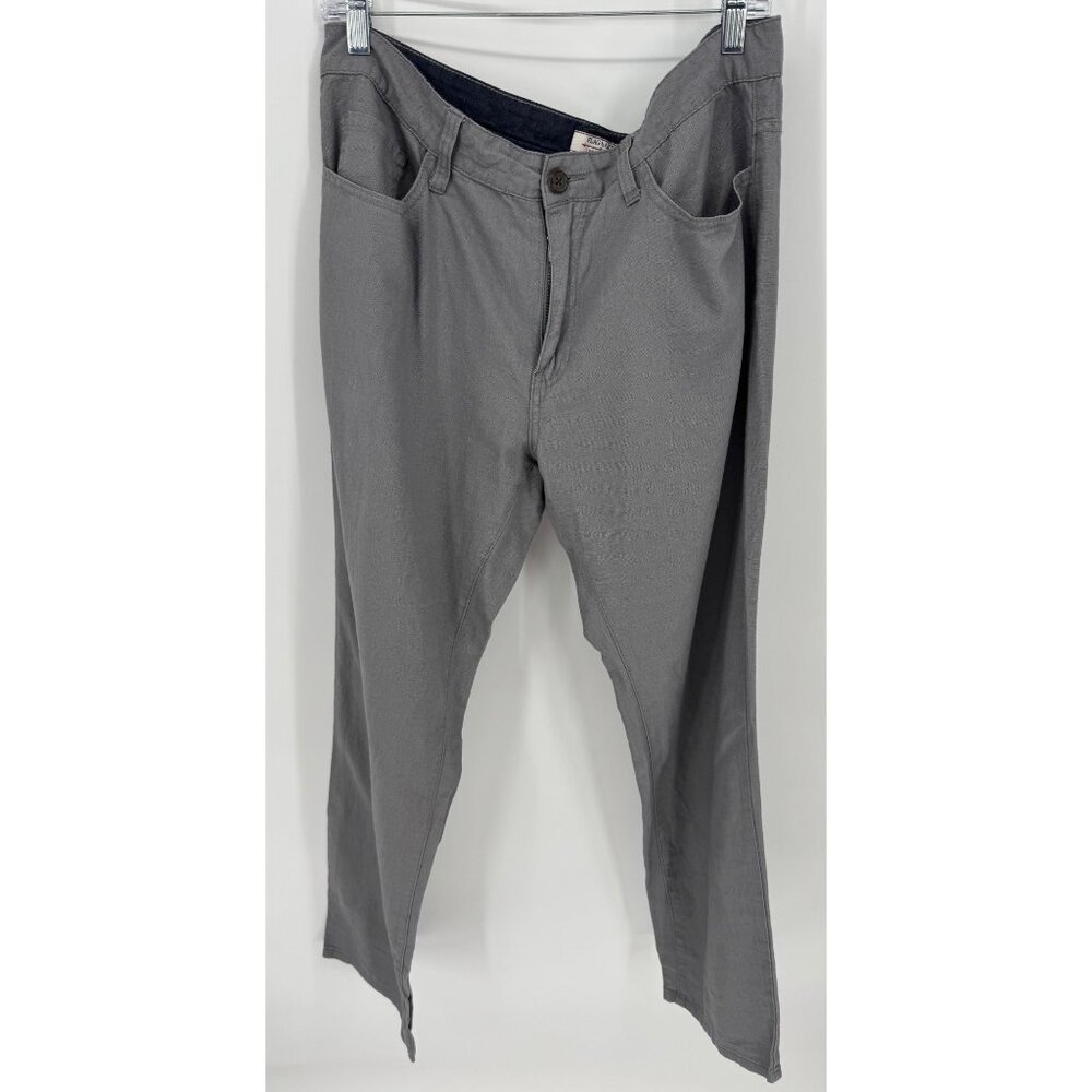 Flag and Anthem Mens Linen Cotton Blend Straight Leg Pants